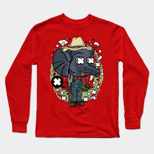 farmer elephant Long Sleeve T-Shirt